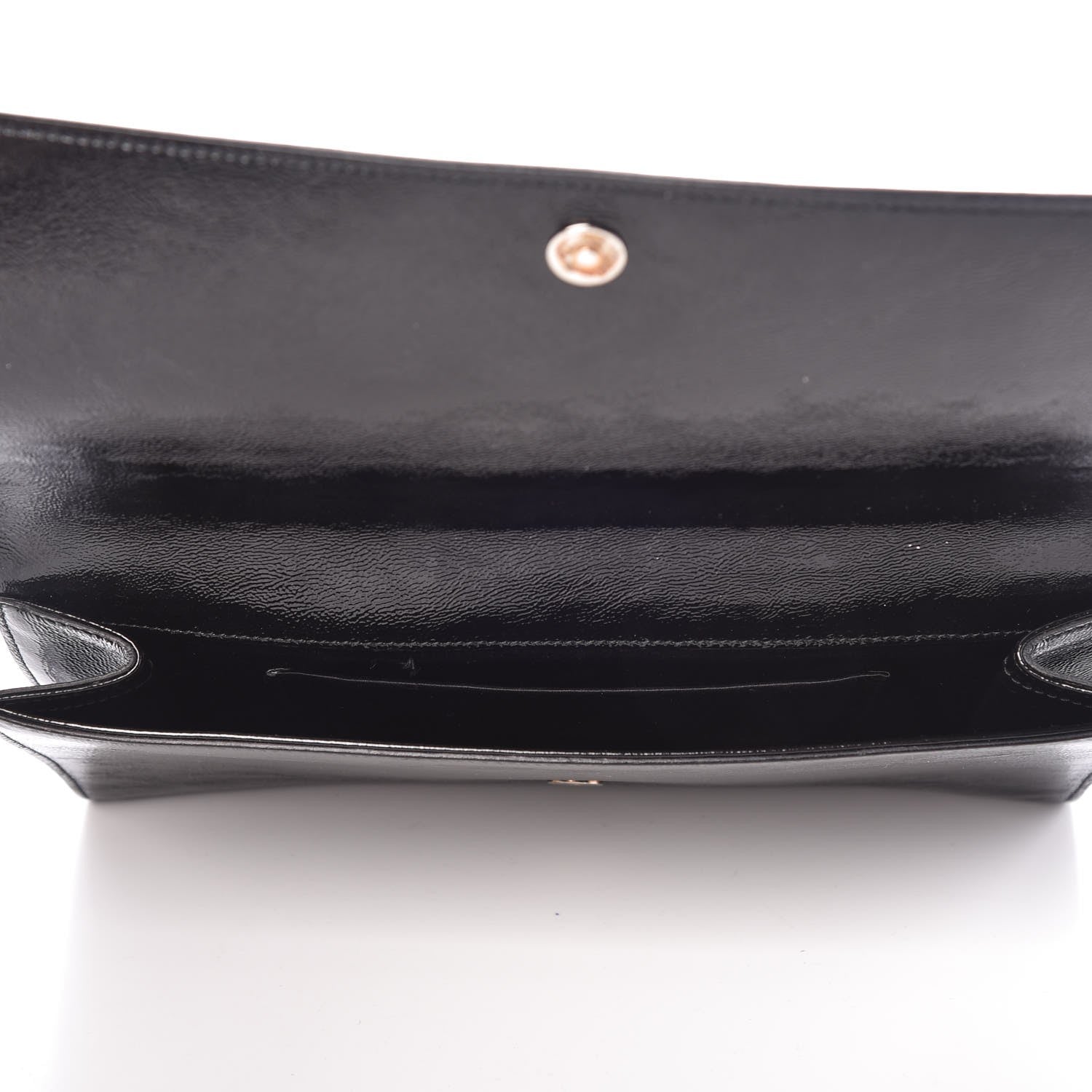 Saint Laurent Textured Patent Monogram Large Belle De Jour Clutch Black 5 of 9