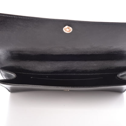 Saint Laurent Textured Patent Monogram Large Belle De Jour Clutch Black 5 of 9