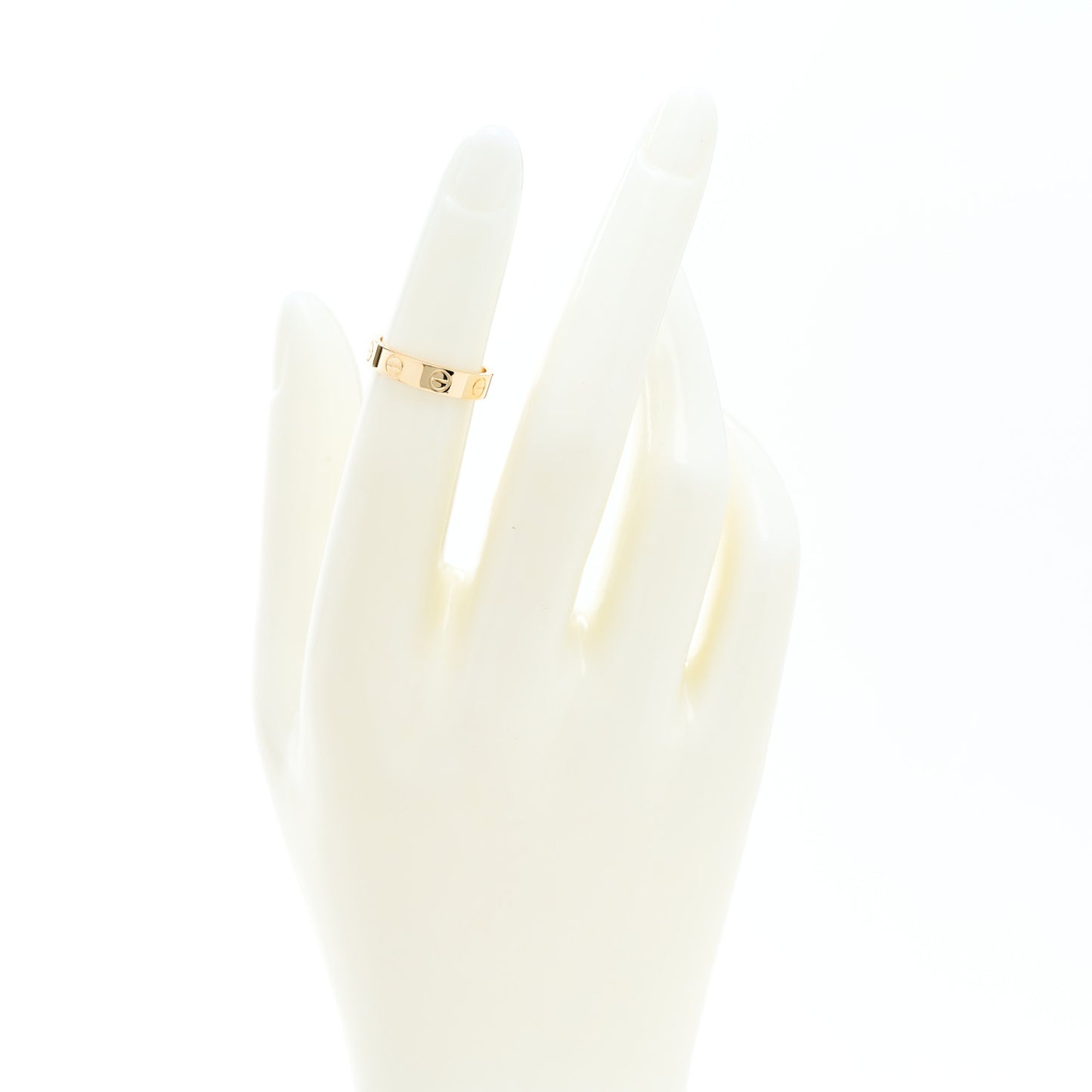 18K Yellow Gold 3.5mm LOVE Wedding Band Ring 46 3.75
