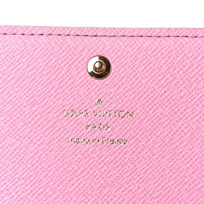 Louis Vuitton Damier Ebene 2023 Christmas Animation Ice Skating Sarah Wallet Pink 7 of 8
