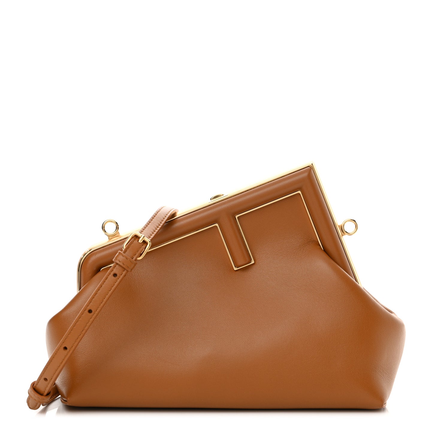 Shiny Nappa Medium Fendi First Caramello