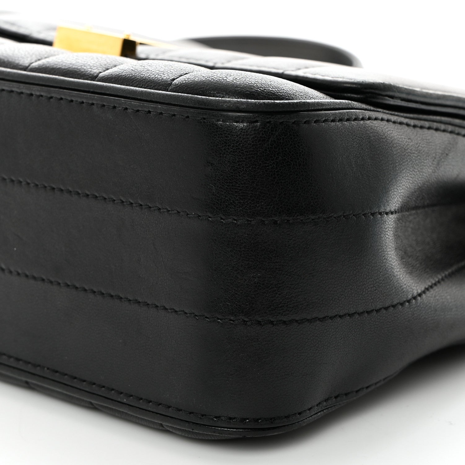 Saint Laurent Lambskin Matelasse Monogram Medium Vicky Chain Bag Black 11 of 11