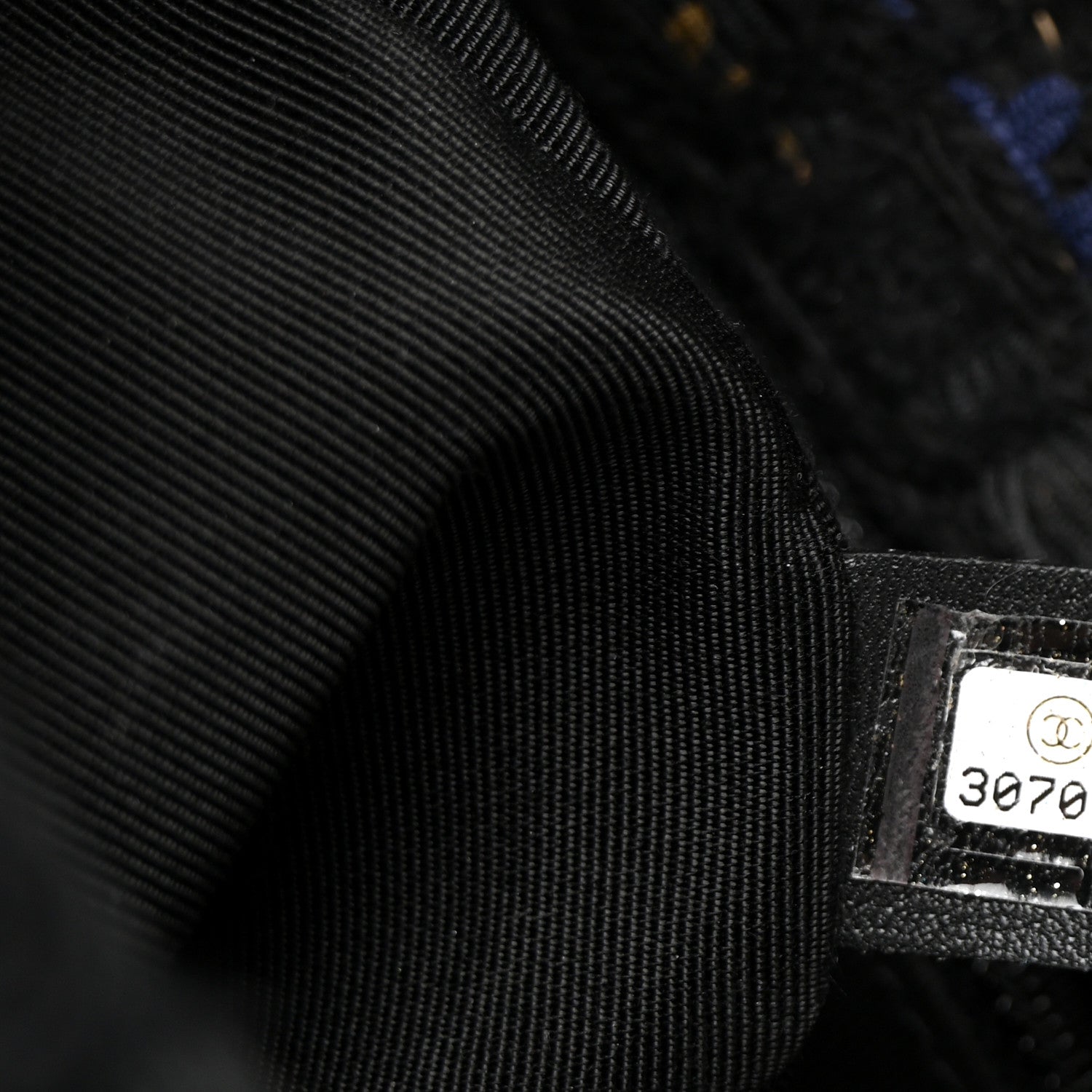 Chanel Tweed Quilted Medium Chanel 19 Flap Navy Blue Black 7 of 10