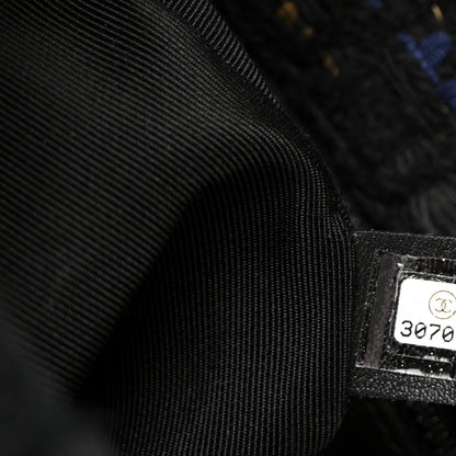 Chanel Tweed Quilted Medium Chanel 19 Flap Navy Blue Black 7 of 10