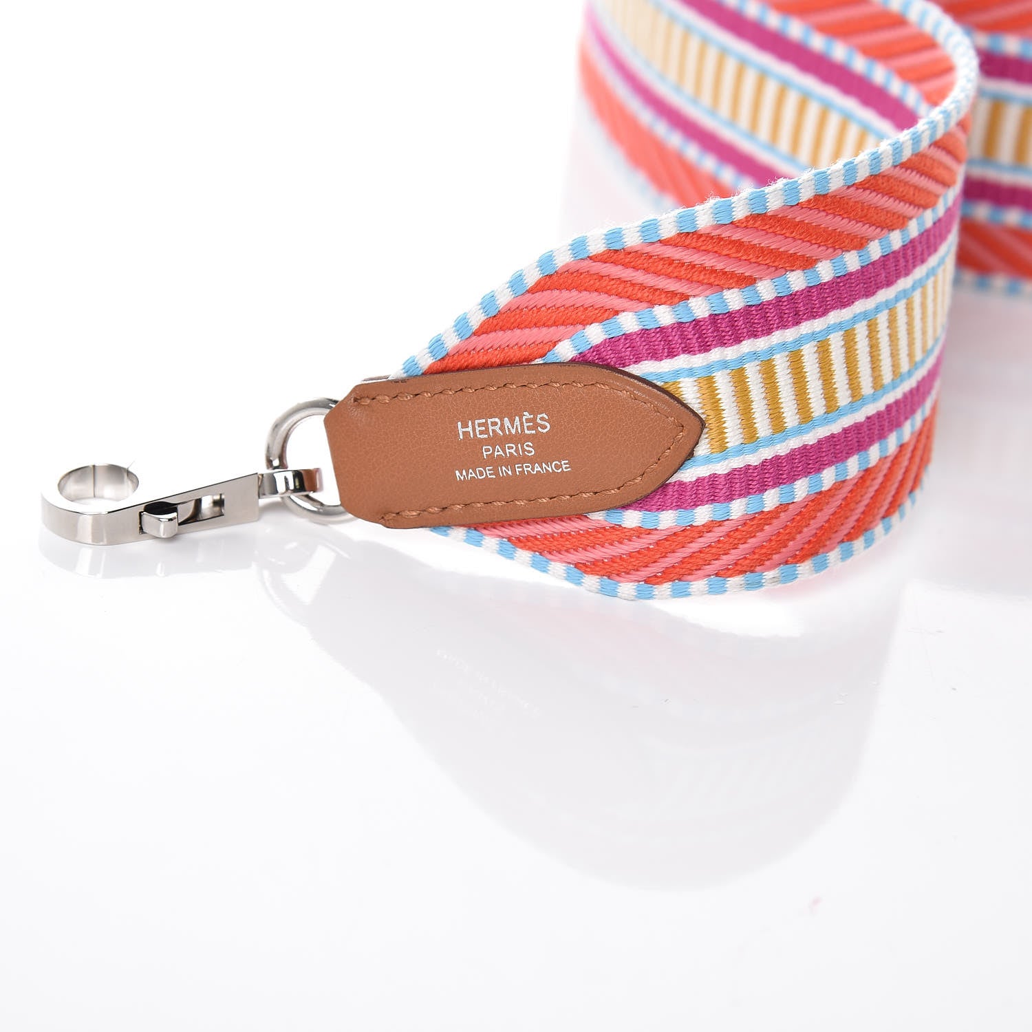 Hermes Toile Swift 50mm Sangle Cavale Shoulder Strap Capucine Magnolia Gold 4 of 4