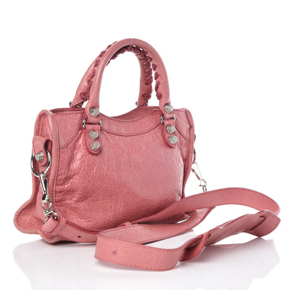 Balenciaga Agneau Giant 12 Silver Hardware Mini City Rose Bombon Raspberry 3 of 10