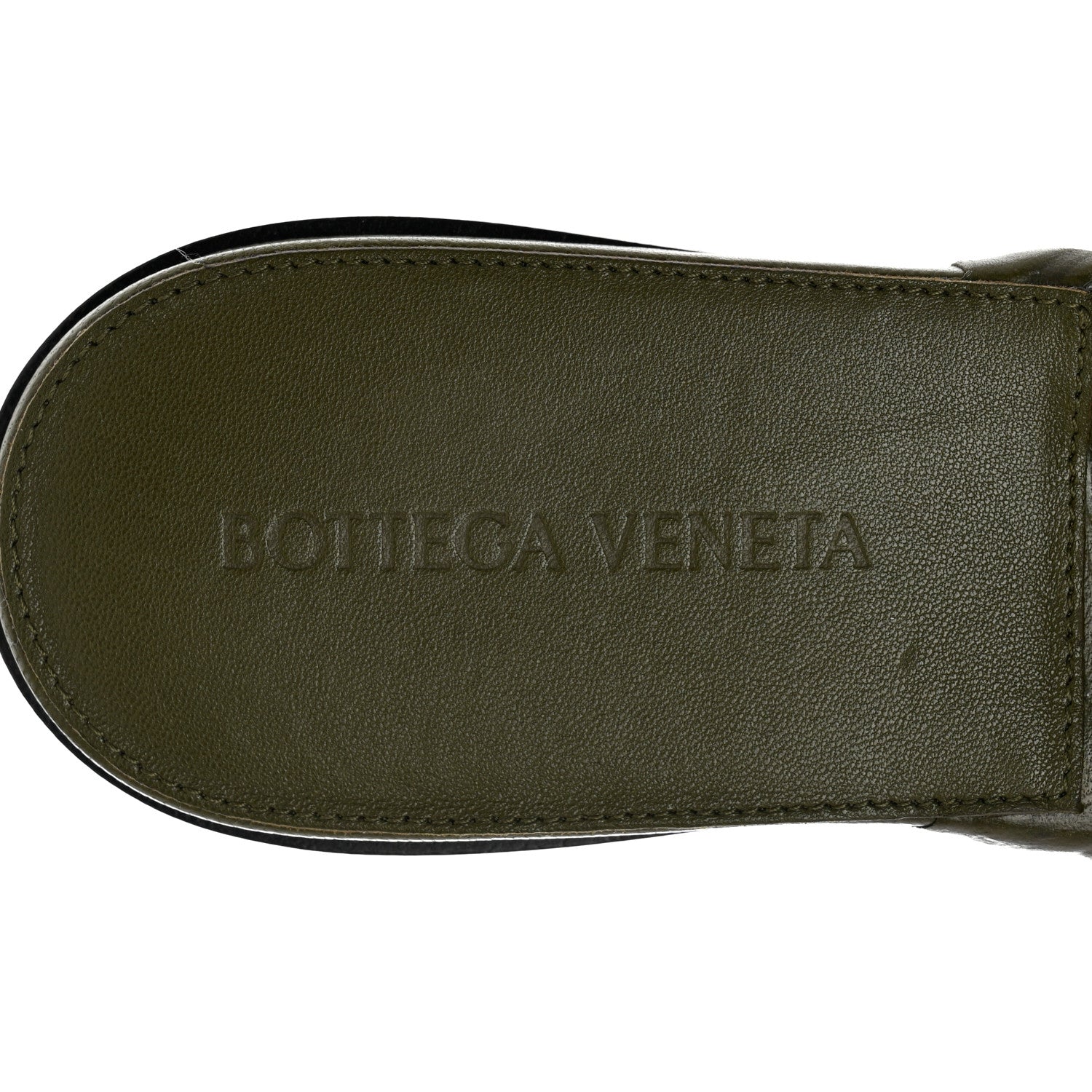 Bottega Veneta Nappa Quilted Rubber Lido Flat Sandals 36 Khaki 6 of 7