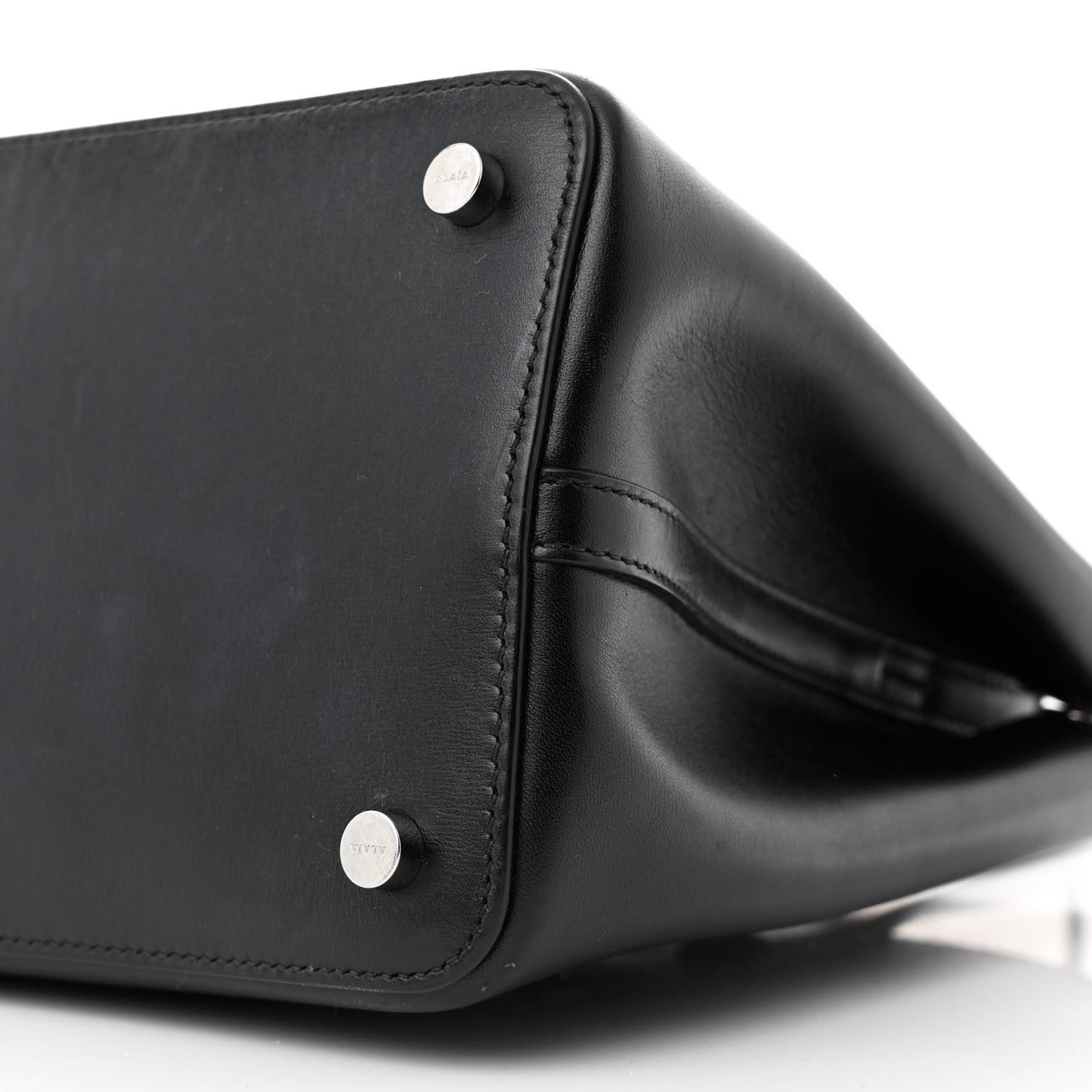 Calfskin Laser Cut Mina 25 Bag Black
