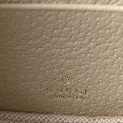 Gucci Monogram Jumbo GG Textured Dollar Calfskin Web Small Bamboo 1947 Top Handle Bag Off White 6 of 10