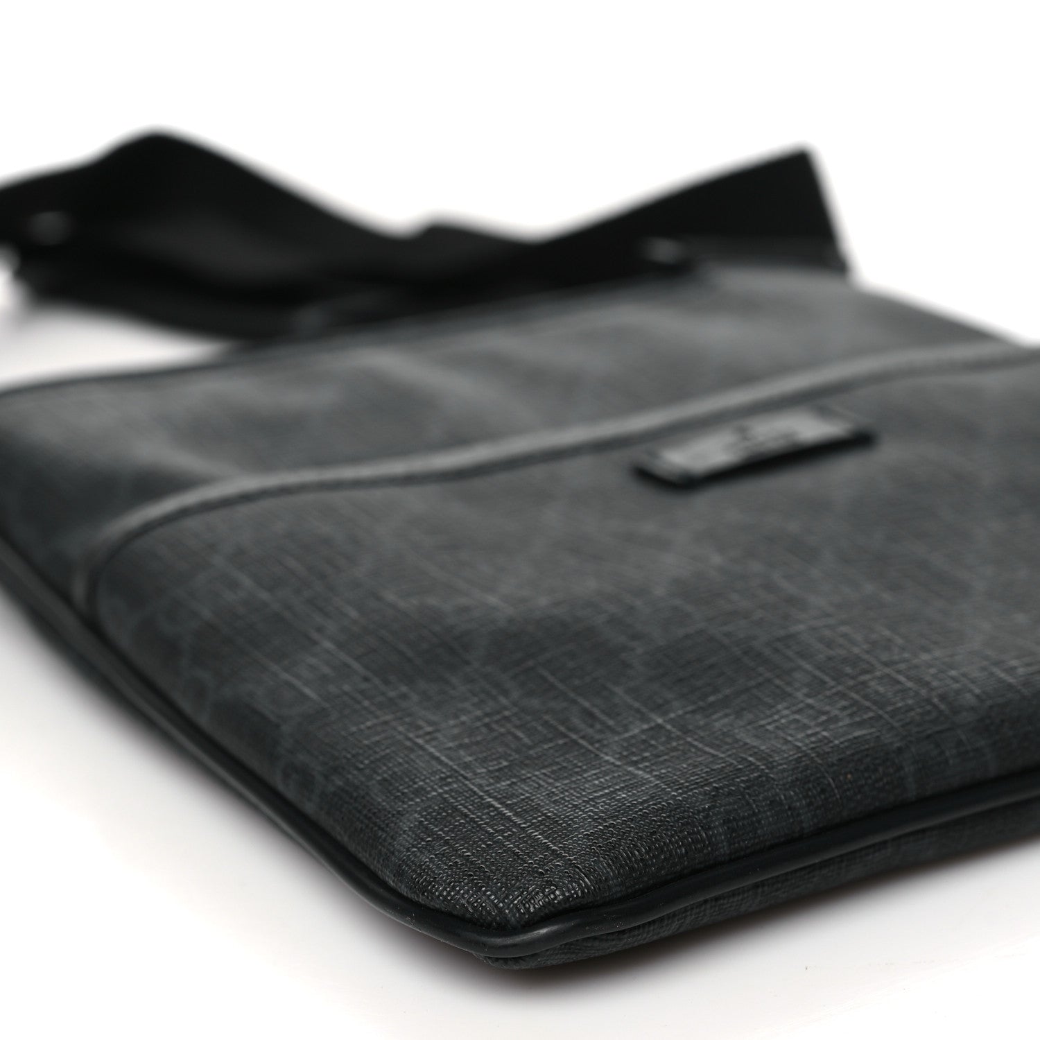 Gucci GG Plus Flat Messenger Bag Black Grey 9 of 10