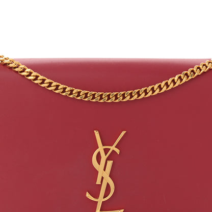 Saint Laurent Smooth Calfskin Medium Classic Monogram Kate Tassel Satchel Lipstick Red 8 of 15