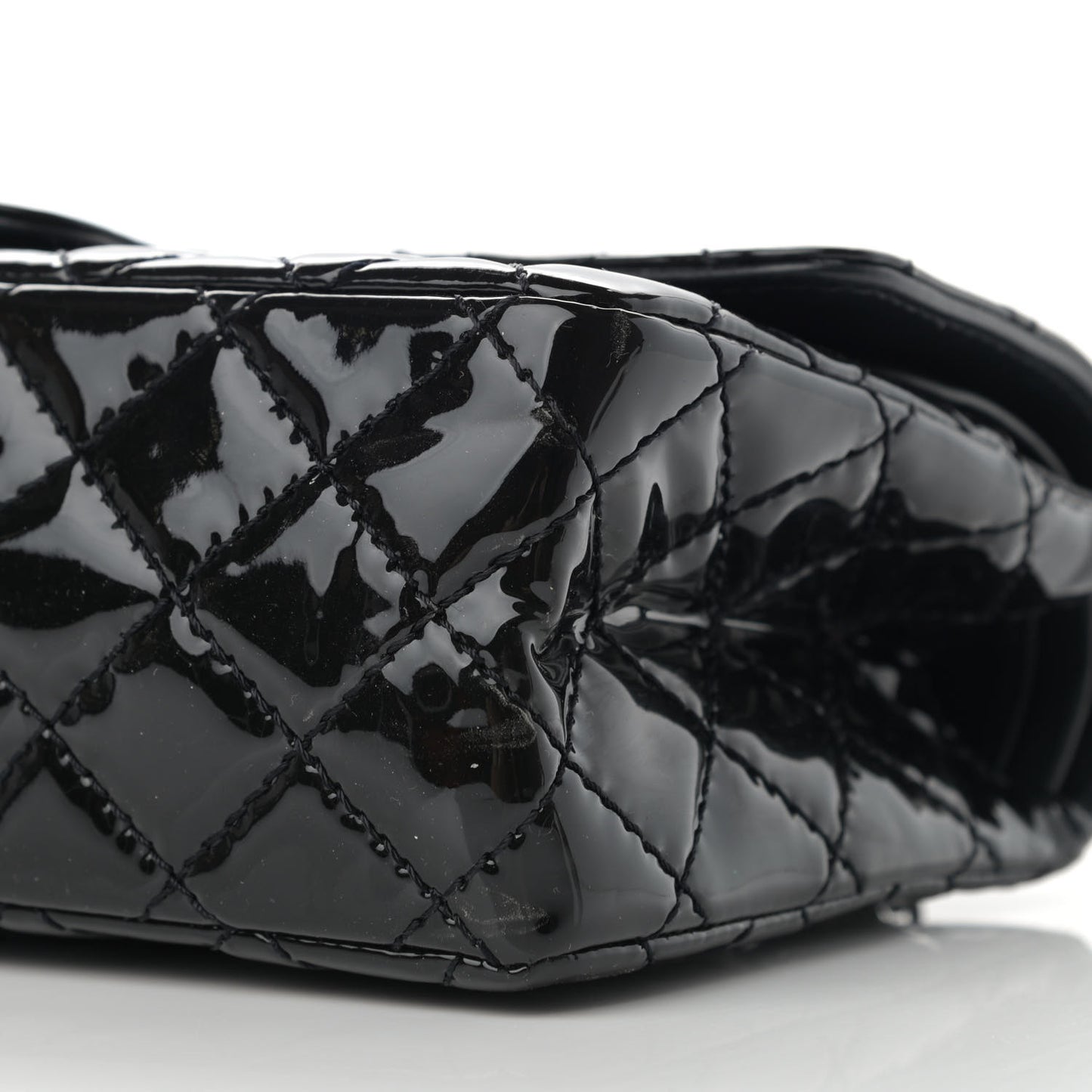 Patent Calfskin Quilted 2.55 Reissue 225 Flap So Black