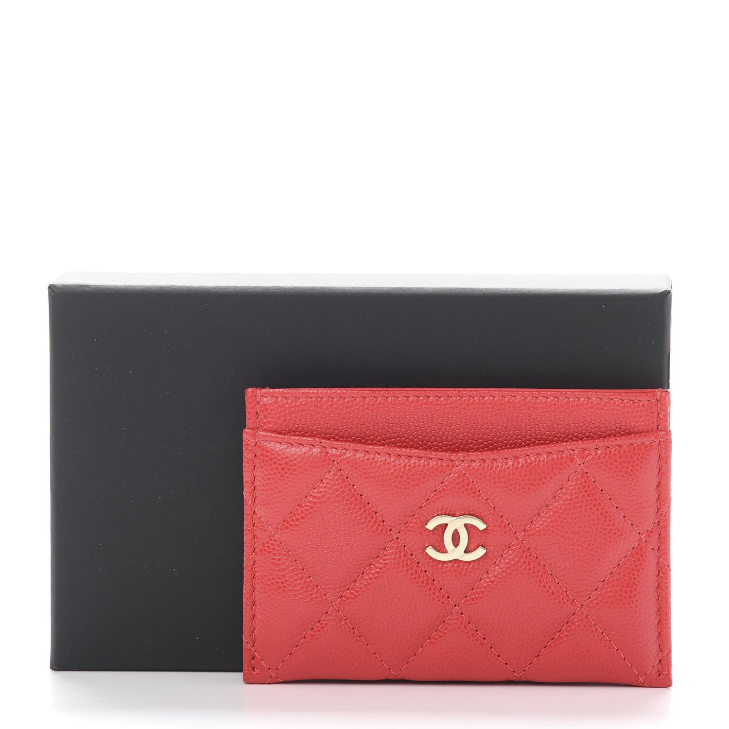 Chanel Caviar Quilted Card Holder Red 11 of 11