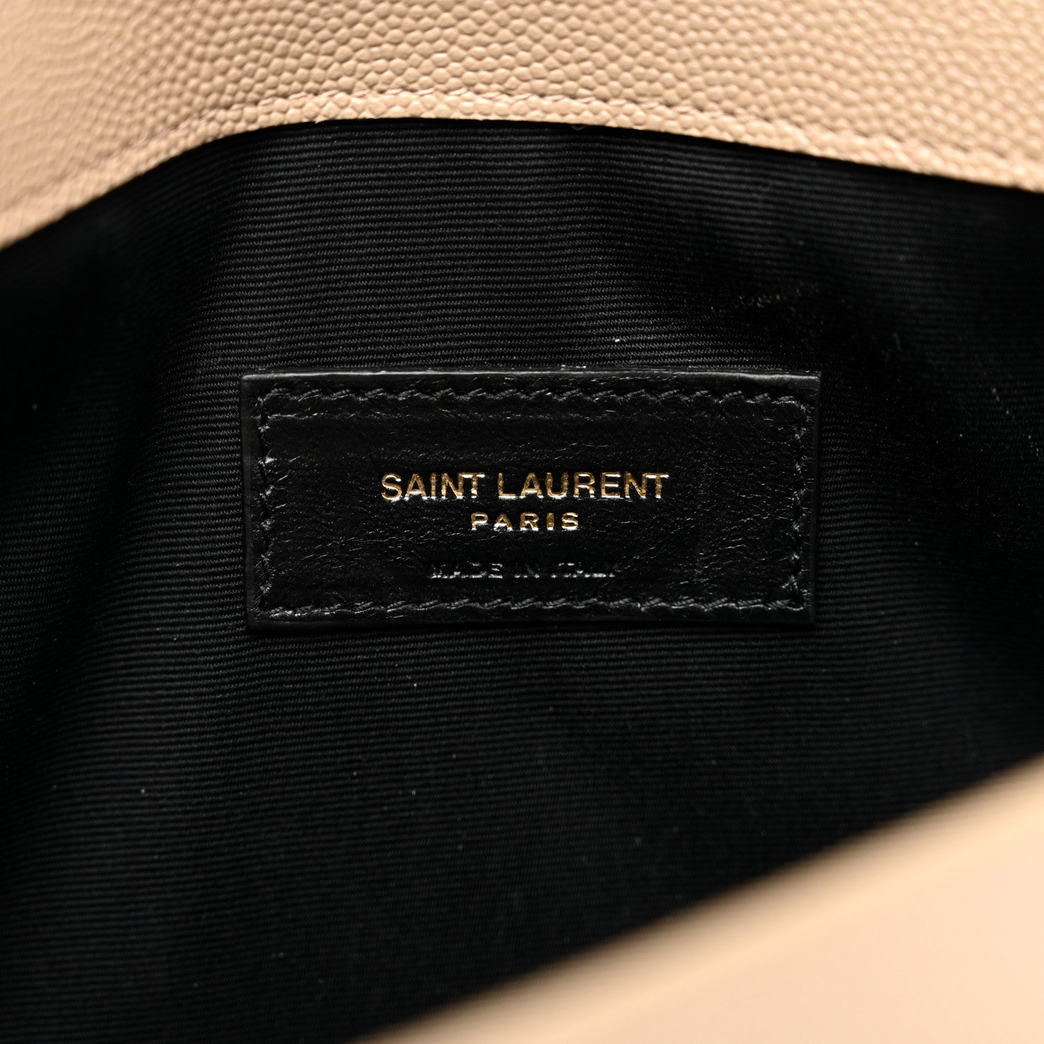 Saint Laurent Grain De Poudre Uptown Pouch Dark Beige 6 of 7