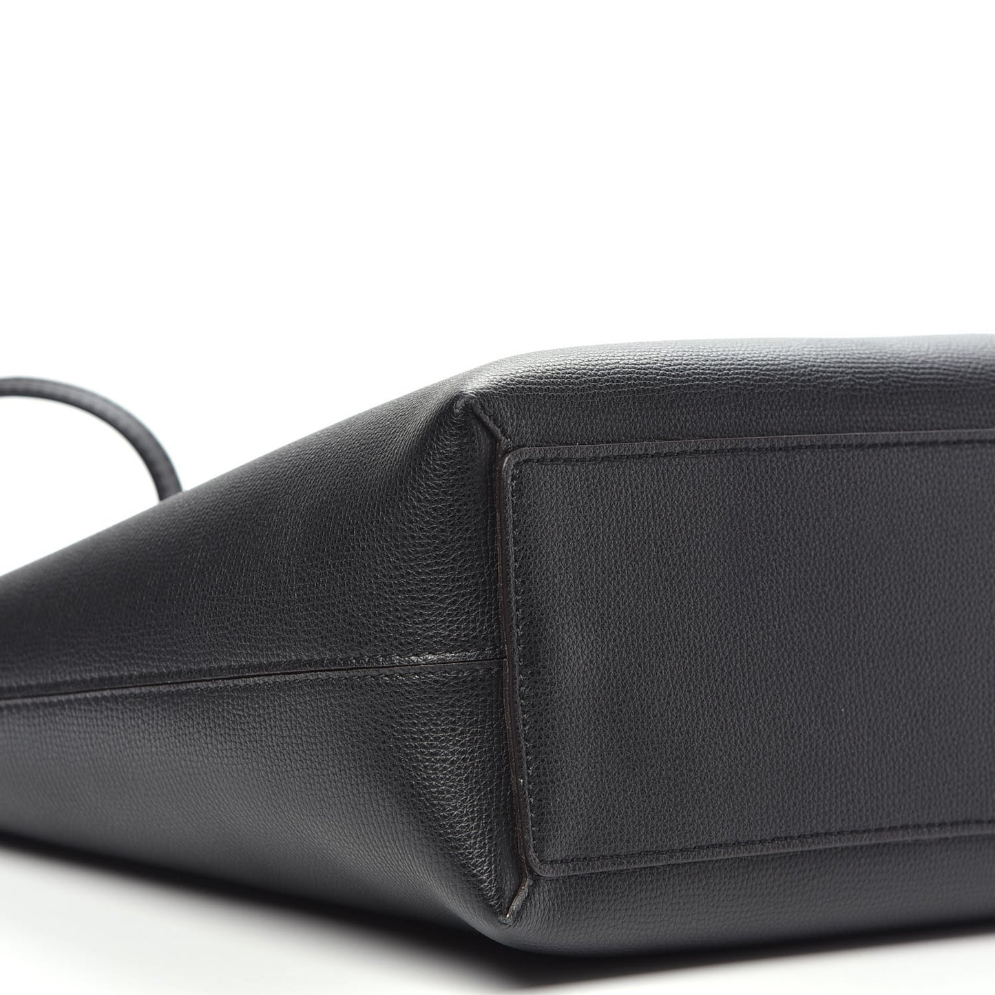 Grainy Calfskin Haymarket Colours Check Medium Zip Tote Black