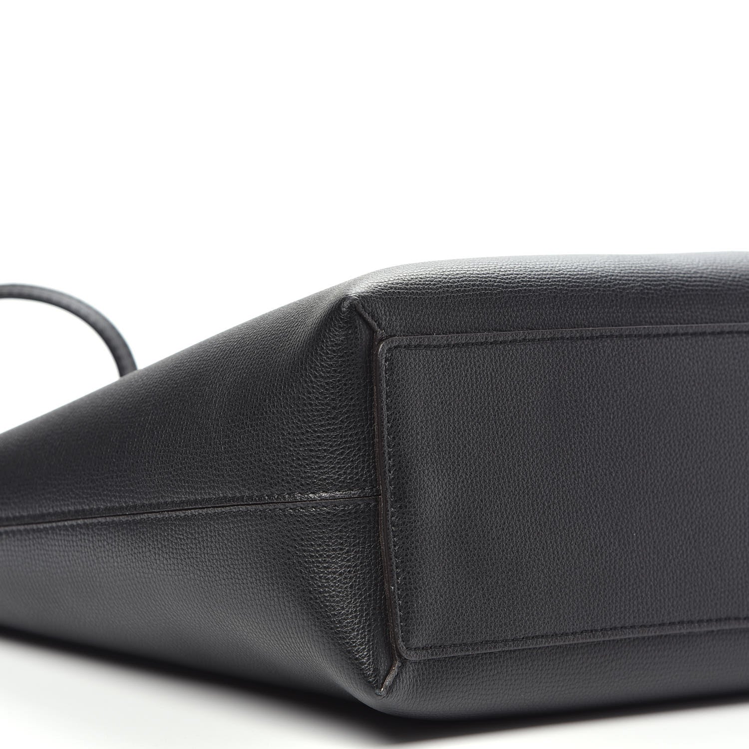 Burberry Grainy Calfskin Haymarket Colours Check Medium Zip Tote Black 8 of 10