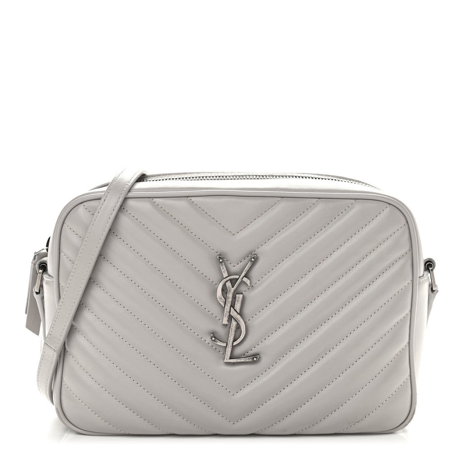 Saint Laurent Calfskin Matelasse Monogram Lou Camera Bag Granite 1 of 11