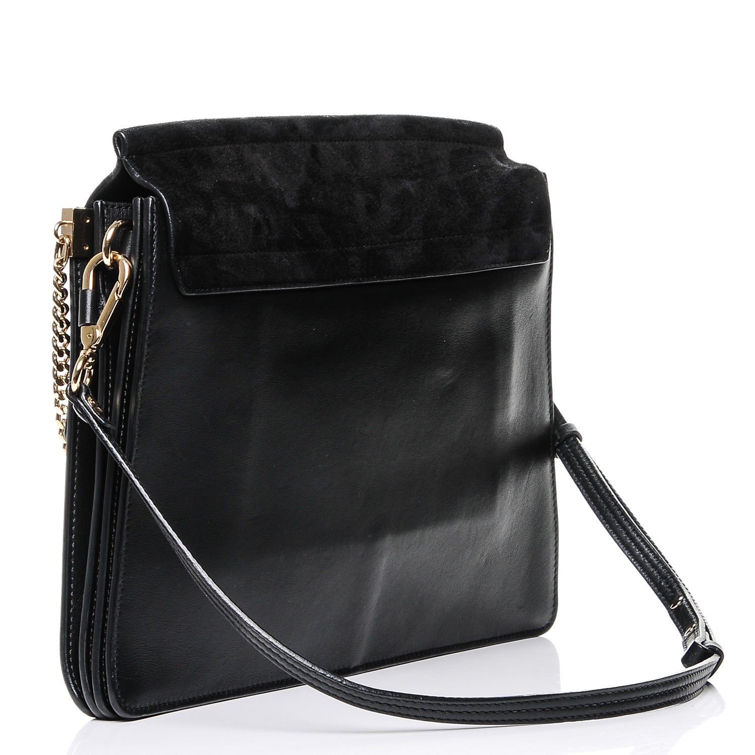 Chloe Suede Calfskin Medium Faye Shoulder Bag Black 3 of 10