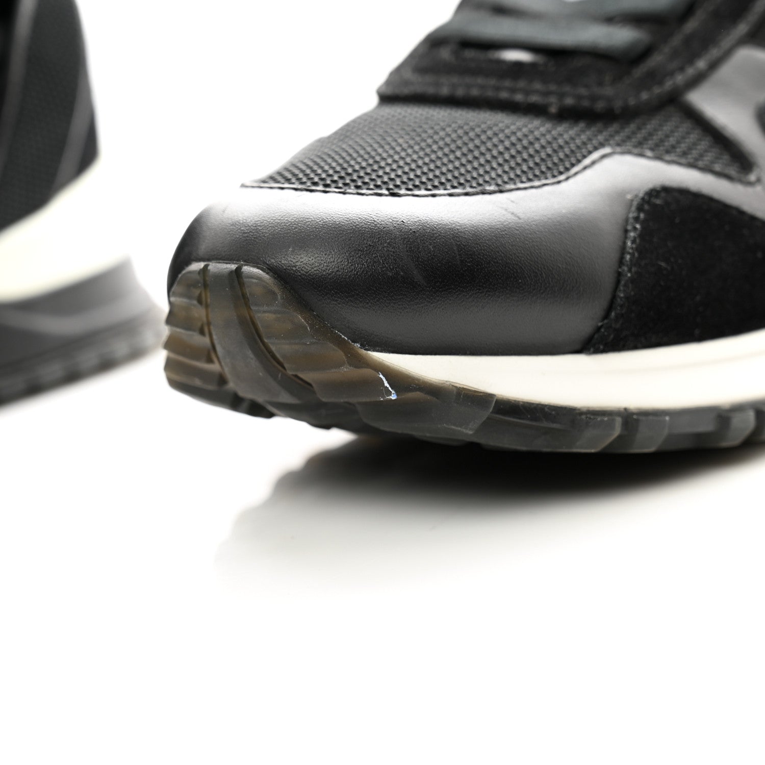 Louis Vuitton Calfskin Run Away Sneakers 37.5 Black 9 of 10