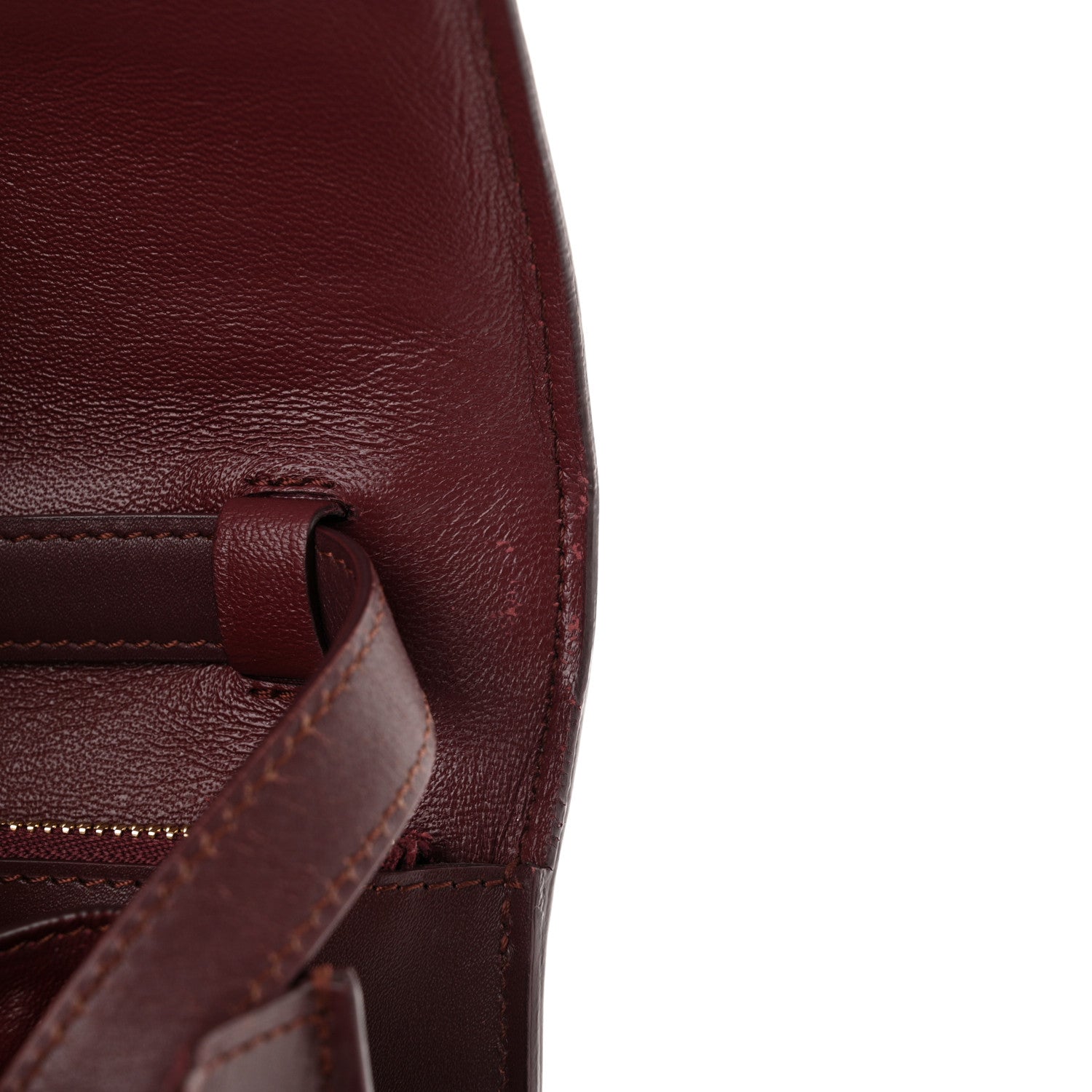 Celine Box Calfskin Medium Classic Box Flap Bag Burgundy 12 of 13