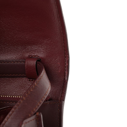 Celine Box Calfskin Medium Classic Box Flap Bag Burgundy 12 of 13