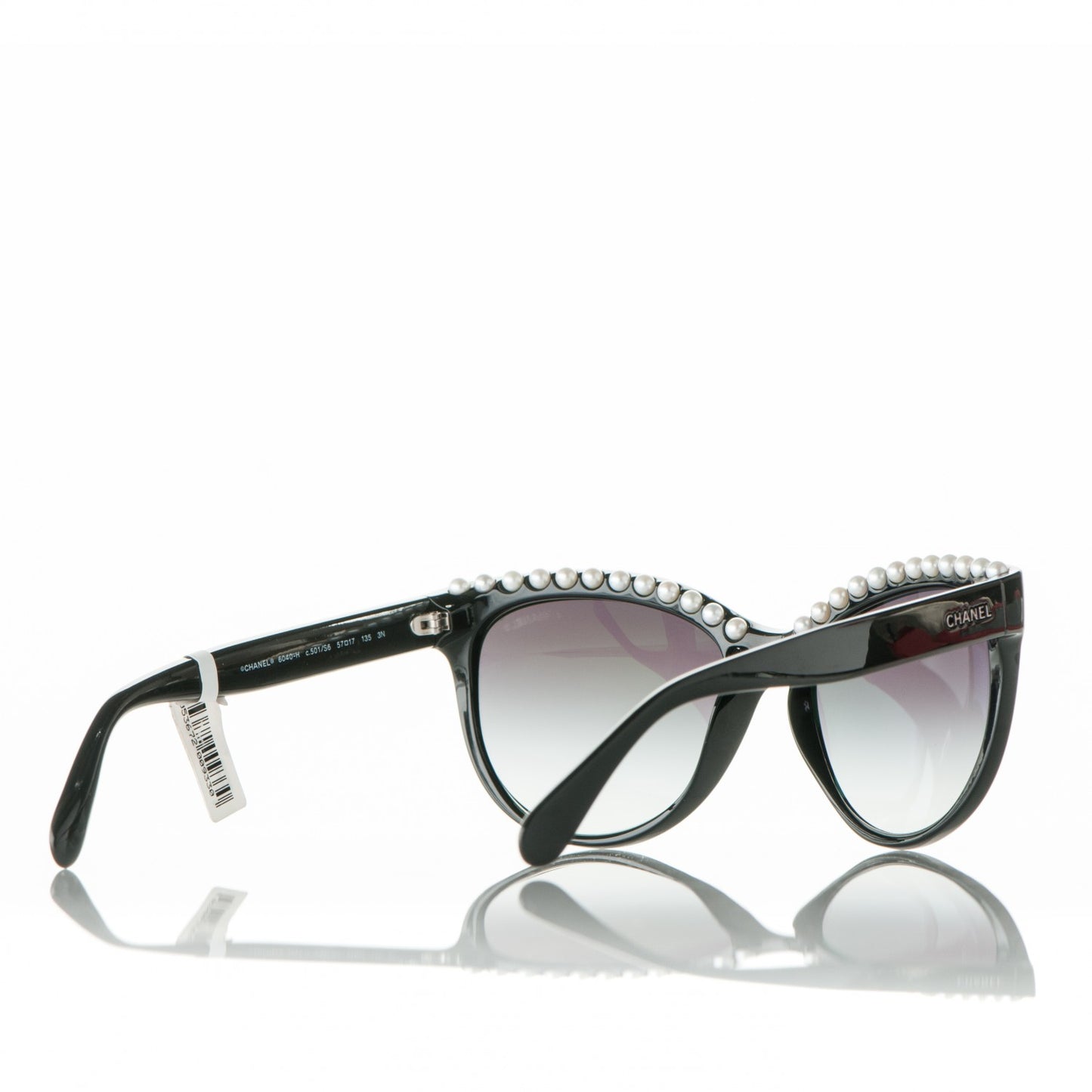 Freshwater Cultured Pearl Butterfly Sunglasses 6040-H Black