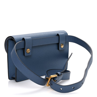Christian Dior Grained Calfskin Saddle Belt Bag Denim Blue 3 of 11