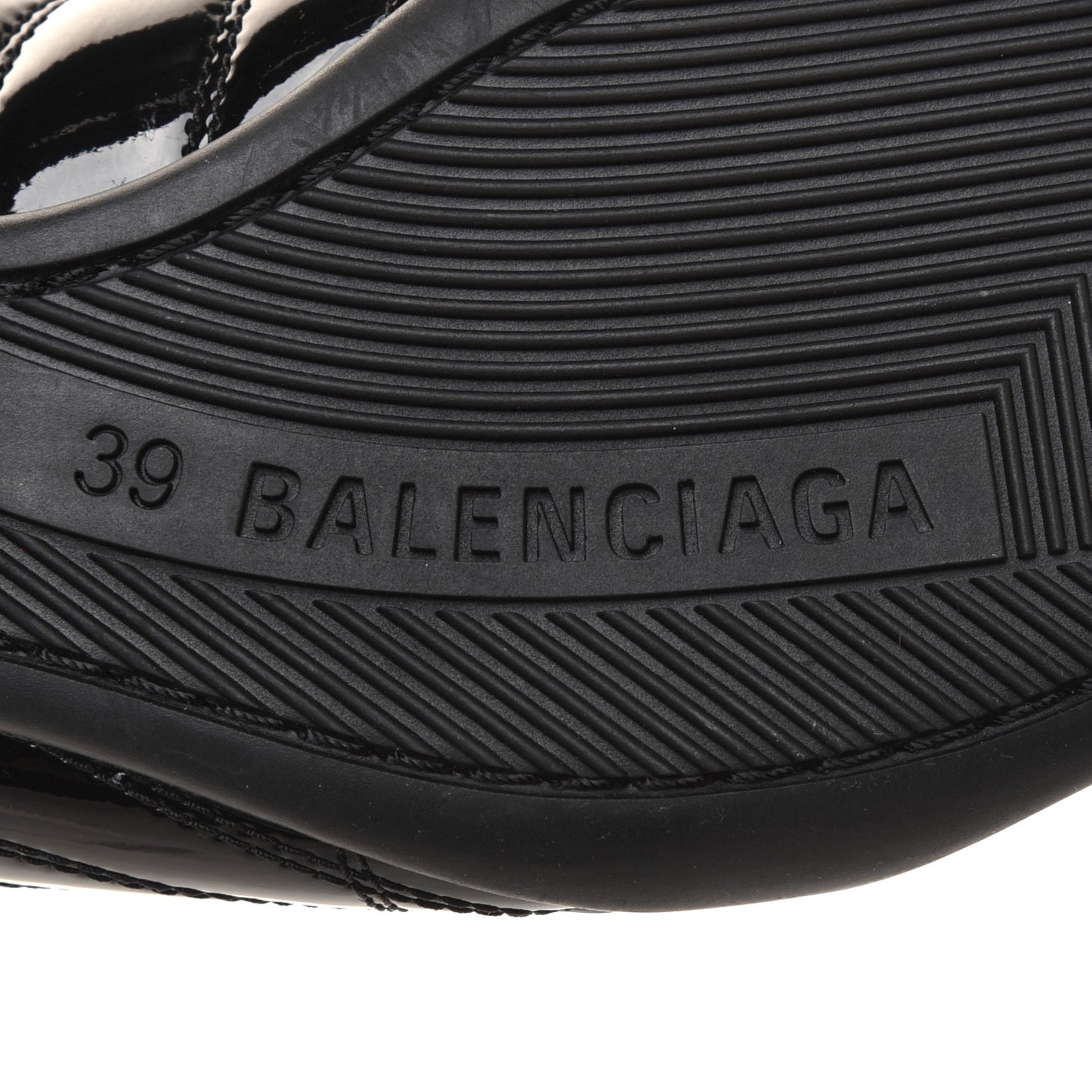 Patent Polyurethane Womens Zen Sneakers 39 Black