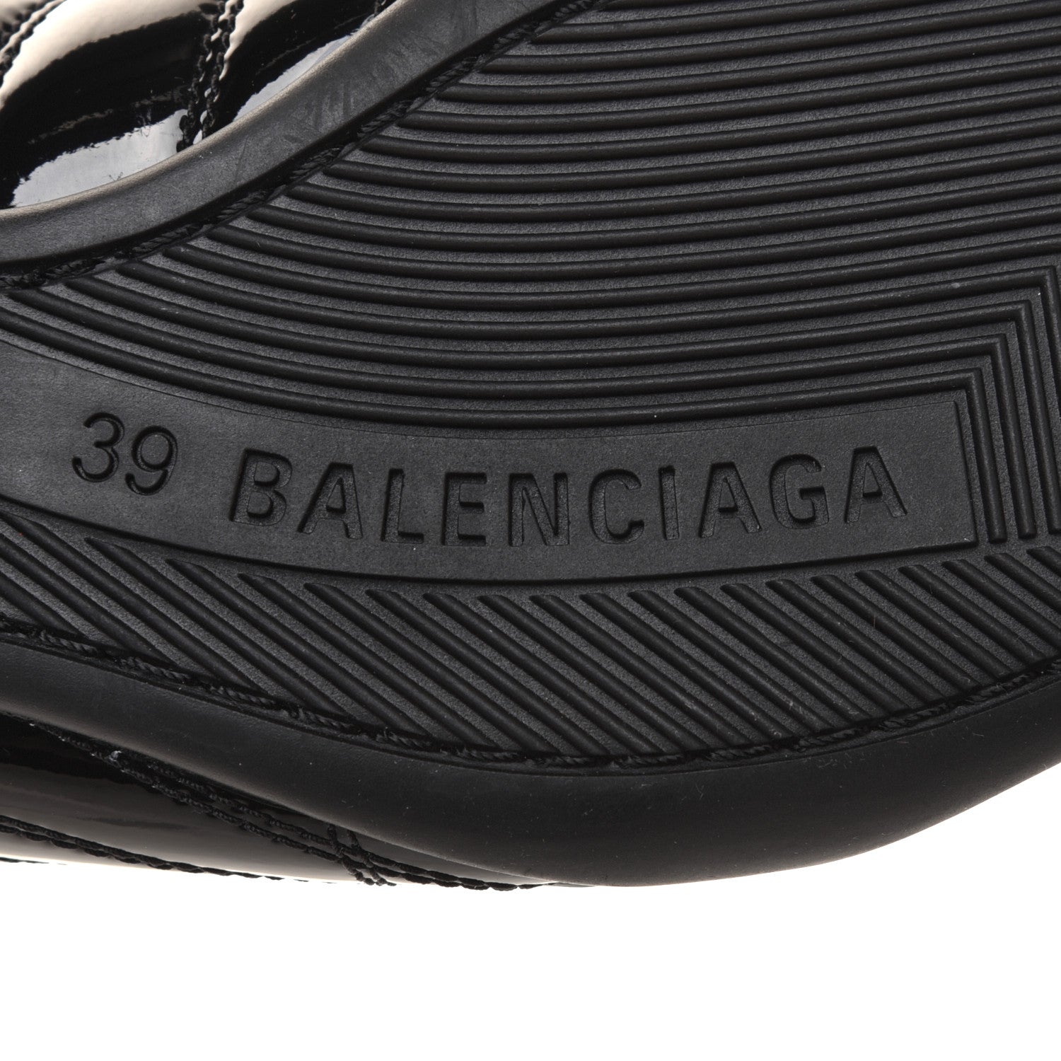 Balenciaga Patent Polyurethane Womens Zen Sneakers 39 Black 8 of 10
