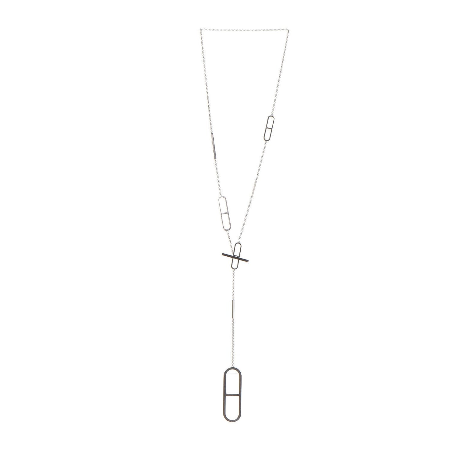 Sterling Silver Ever Chaine d'Ancre Long Lariat Necklace