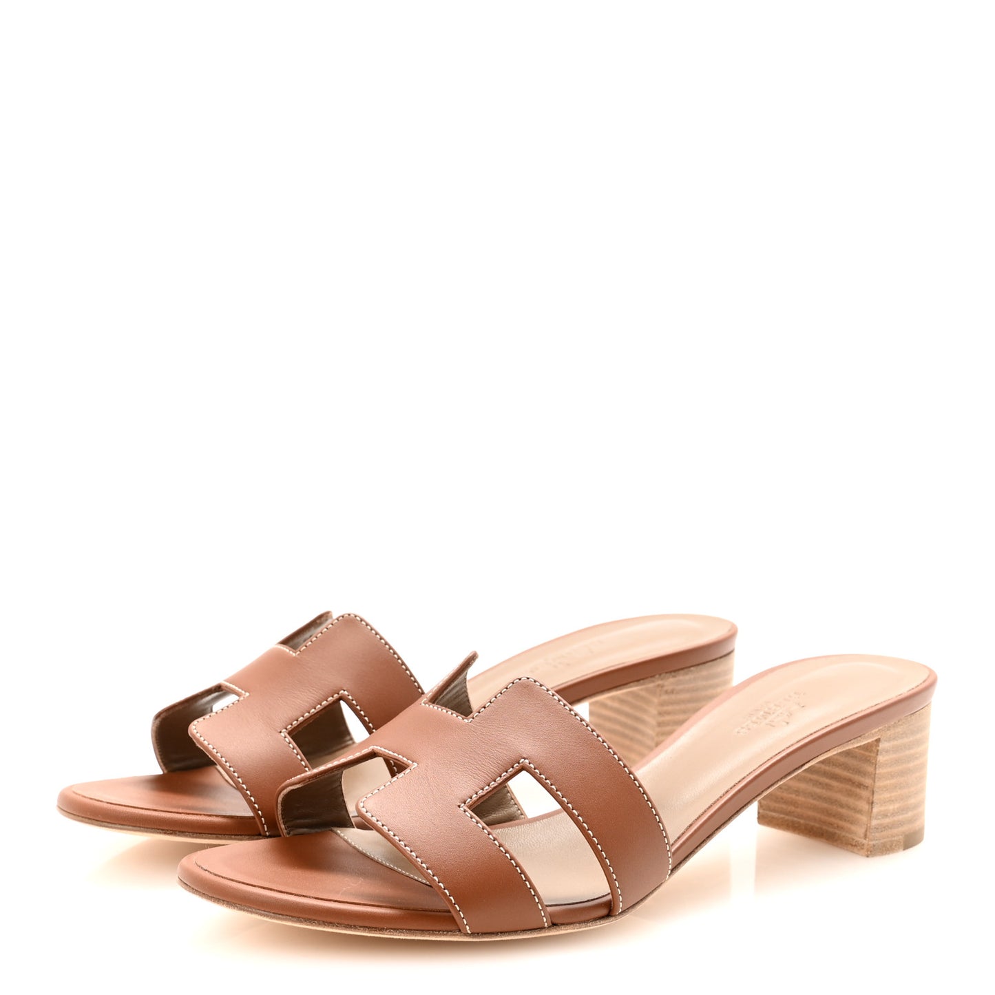 Calfskin Oasis Sandals 39.5 Gold