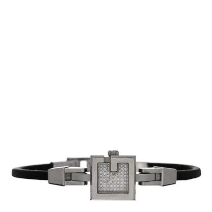 Gucci Stainless Steel Satin Diamond Pave 14mm 102 G-Mini Quartz Watch Black 2 of 4