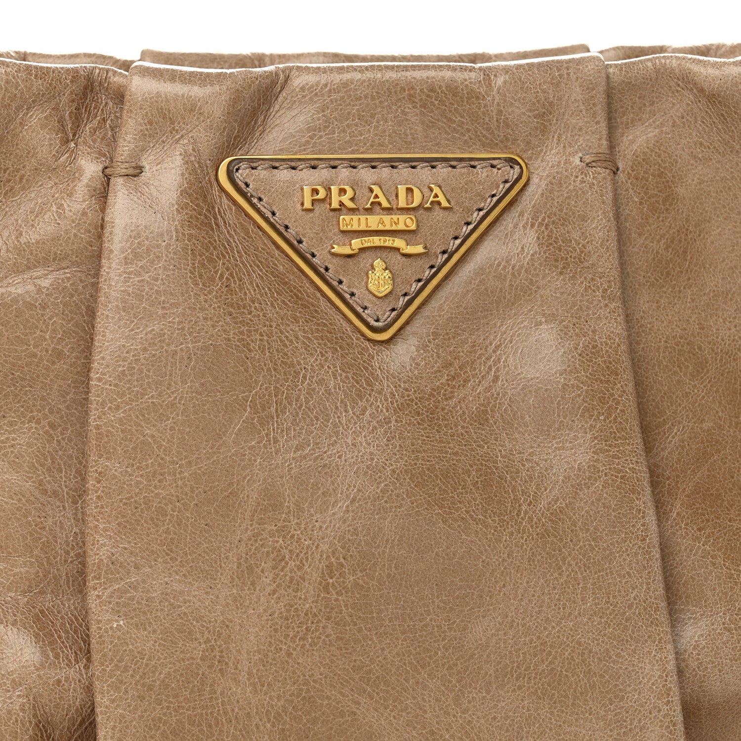 Prada Vitello Shine Wristlet Clutch Cammeo 8 of 10