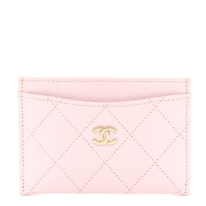 Chanel Caviar Quilted Card Holder Light Pink 1 of 10