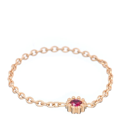 Christian Dior 8K Rose Gold Ruby Mimioui Chain Ring 58 8.25 1 of 4