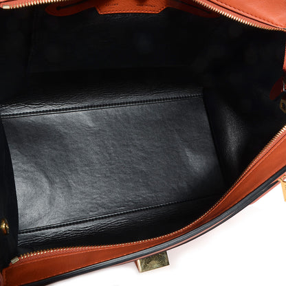Celine Calfskin Suede Medium Trapeze Orange 9 of 12