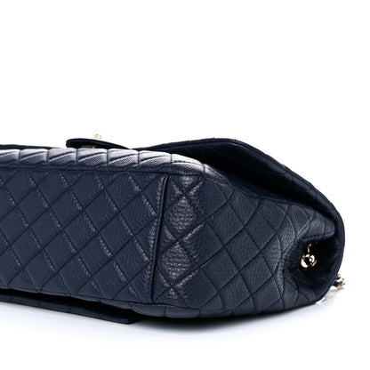 Chanel Calfskin Quilted Small XXL Travel Flap Bag Navy 8 of 9