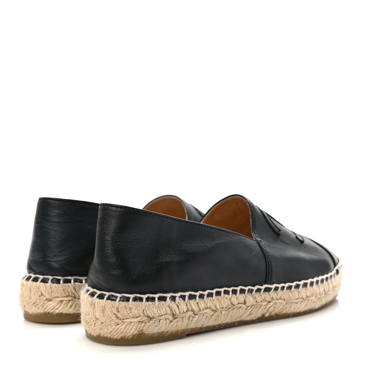 Chanel Lambskin CC Espadrilles 37 Black 4 of 9