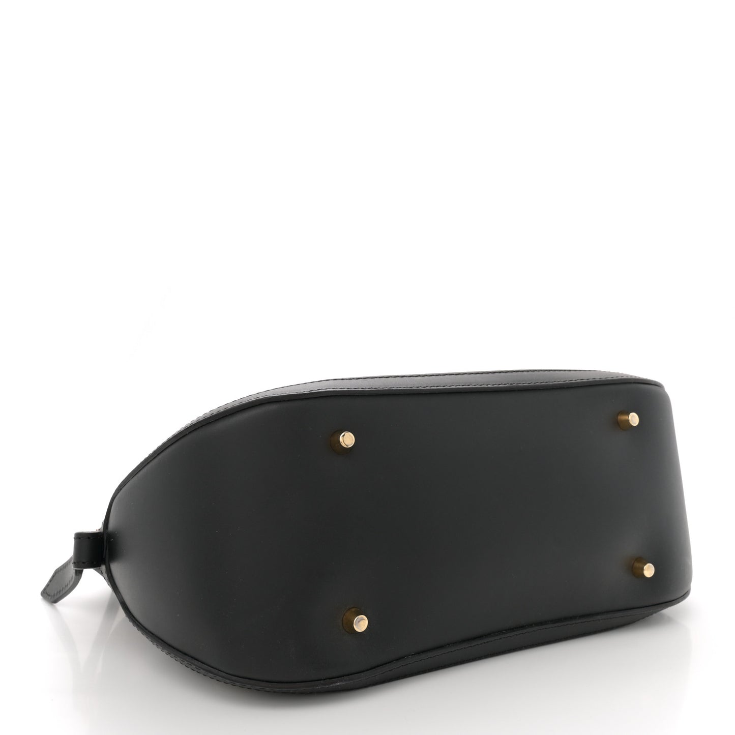 Bridle Calfskin House Check Small Orchard Bowling Bag Black