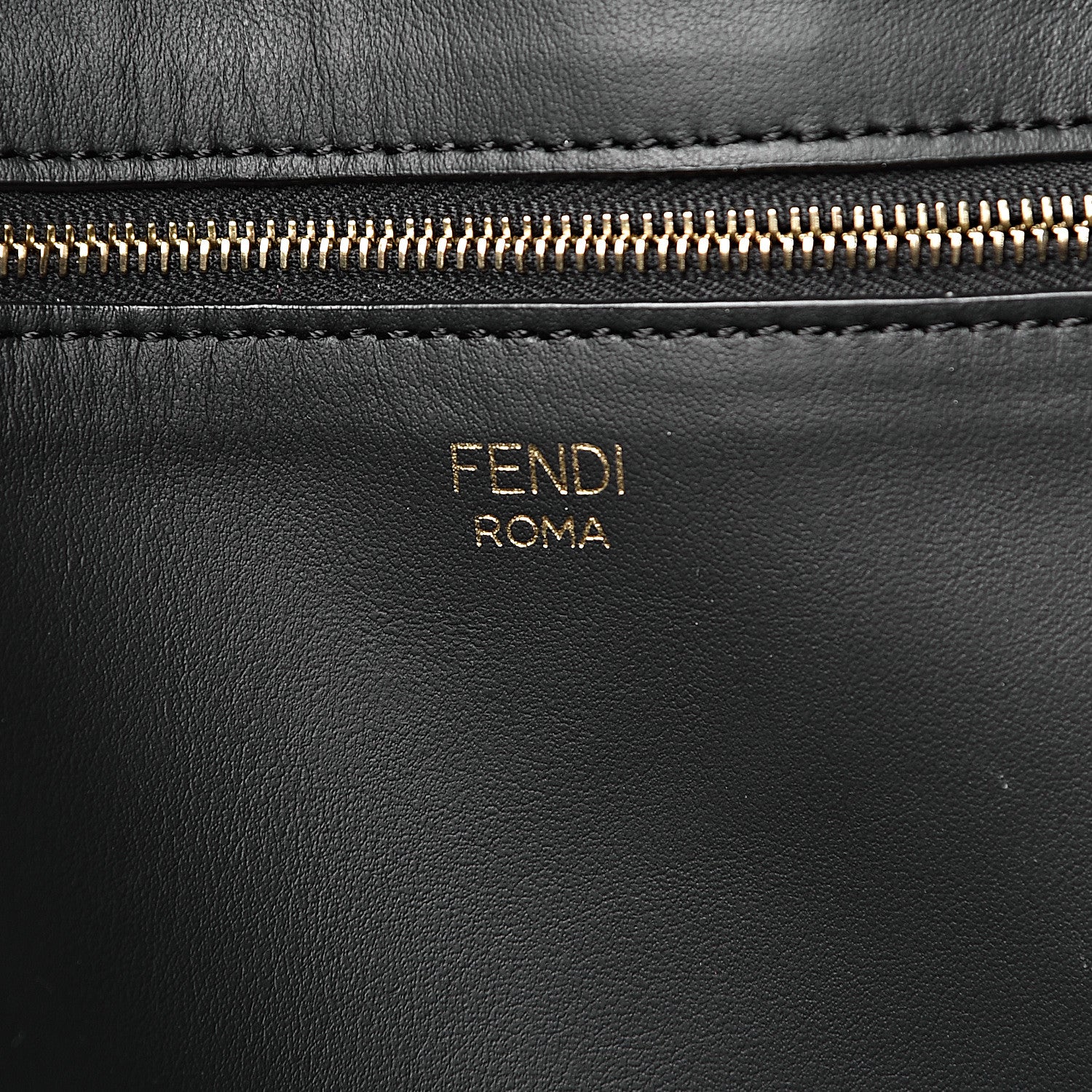 Fendi X FILA Glazed Fabric FF 1974 Mania Shopping Tote Bag Mogano Panna White 6 of 12