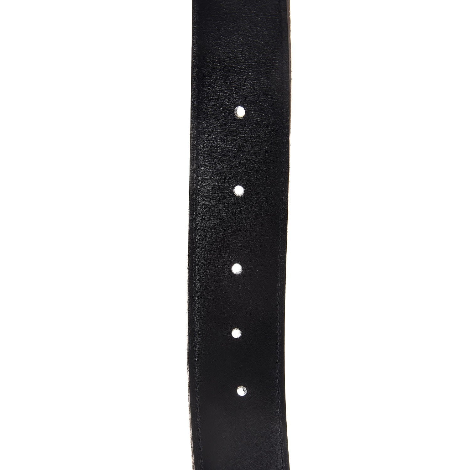 Hermes Box Taurillon Clemence 32mm H Belt 95 Black Blue Jean 5 of 7