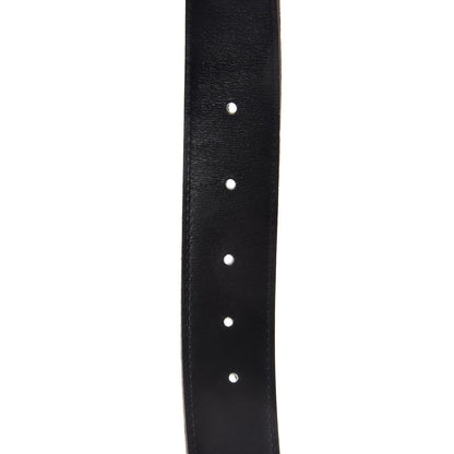 Hermes Box Taurillon Clemence 32mm H Belt 95 Black Blue Jean 5 of 7