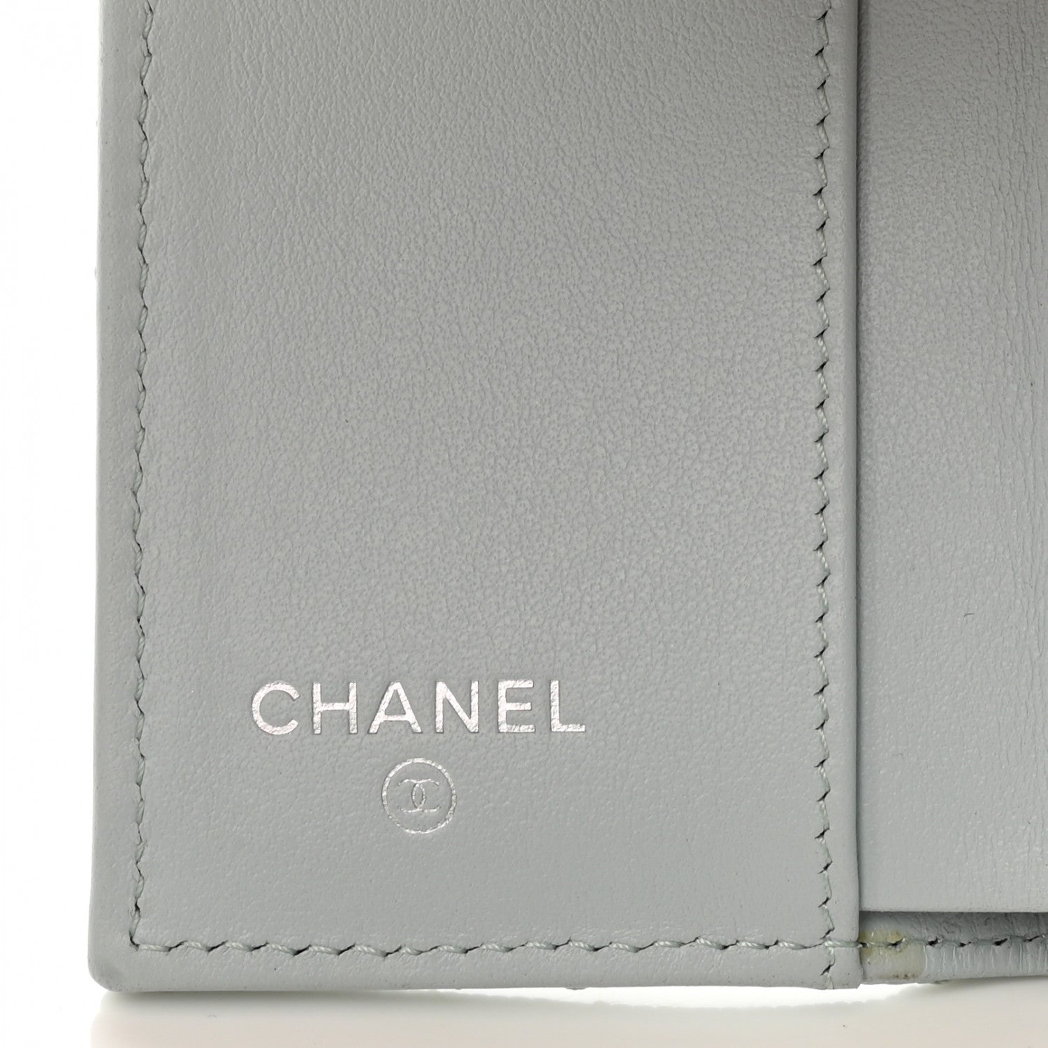 Chanel Caviar Quilted Double Flap Wallet Light Blue 7 of 12