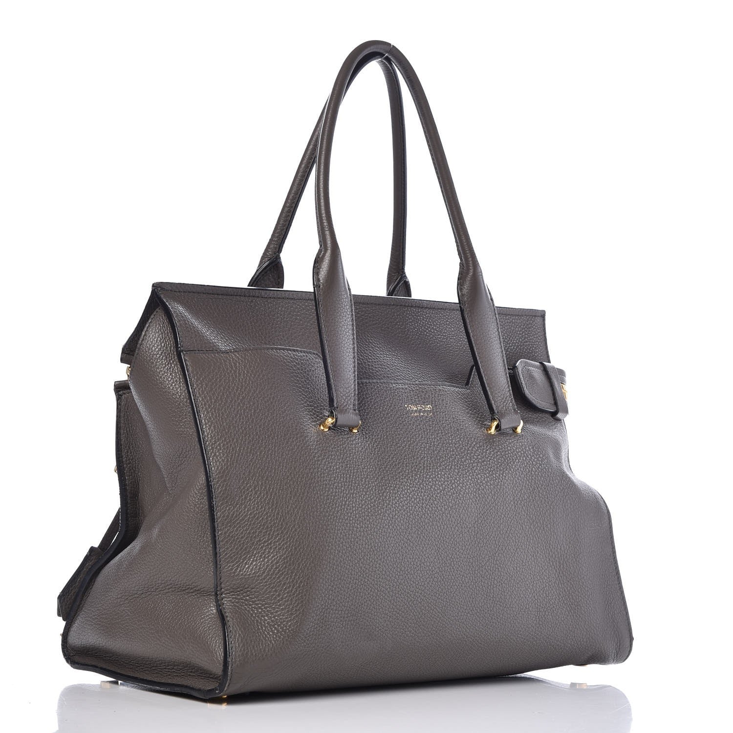 Tom Ford Grained Calfskin Tote Graphite 3 of 19