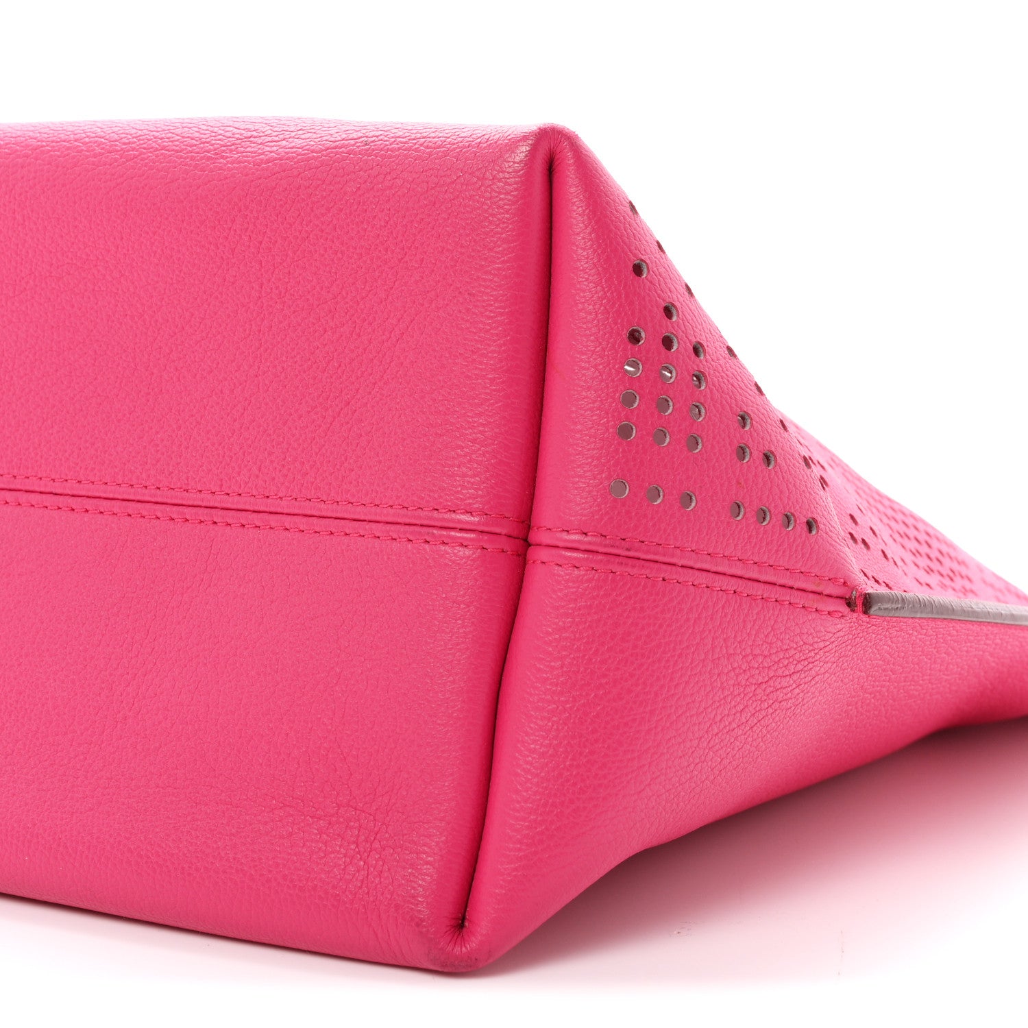 Christian Dior Calfskin Perforated Cannage Dioriva Tote Hot Pink 11 of 13