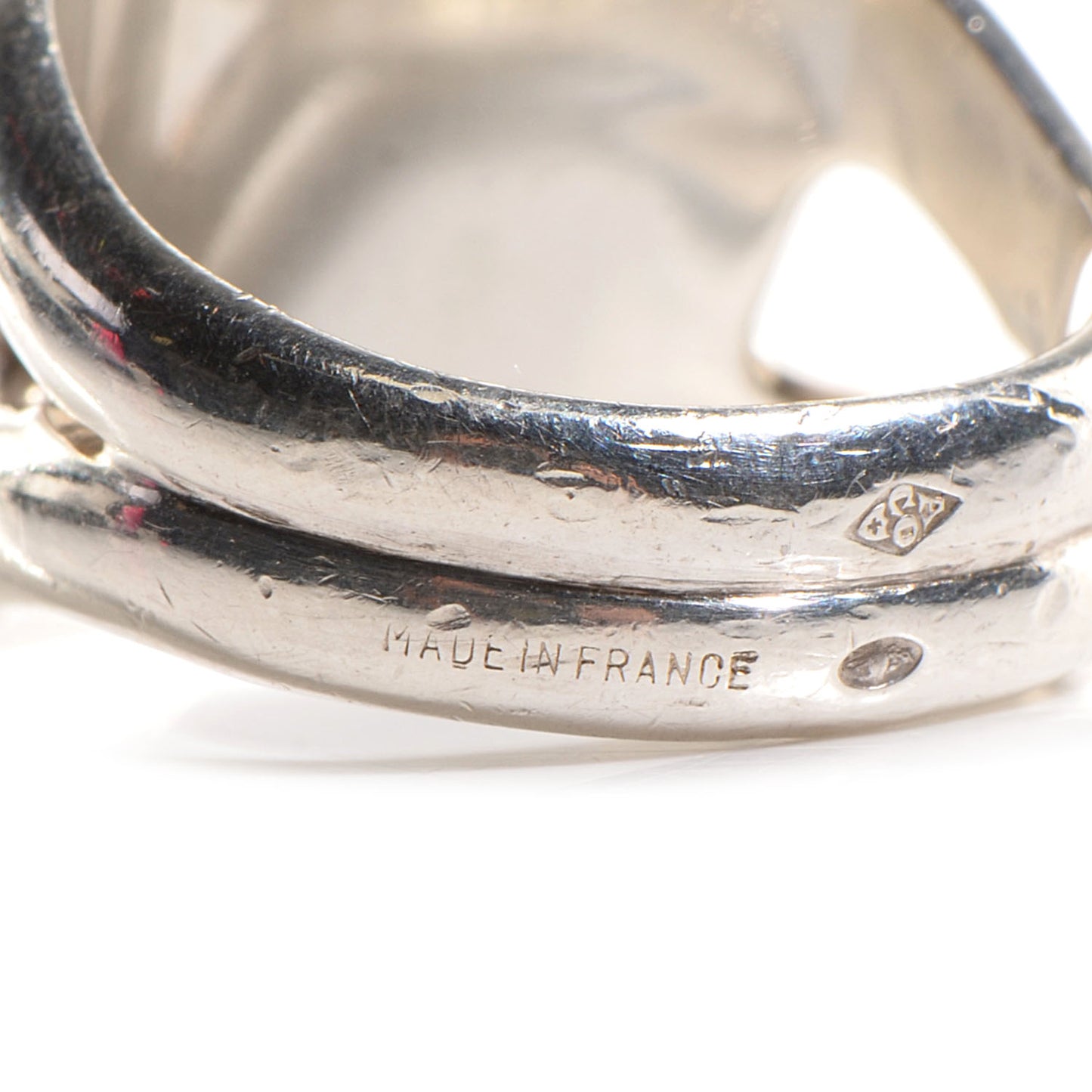 Sterling Silver 18K Gold Keyhole Heart Ring 50 US 5.25