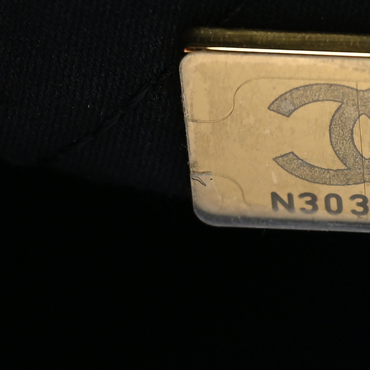 Shiny Calfskin Striped Mini Chanel 22 Black White