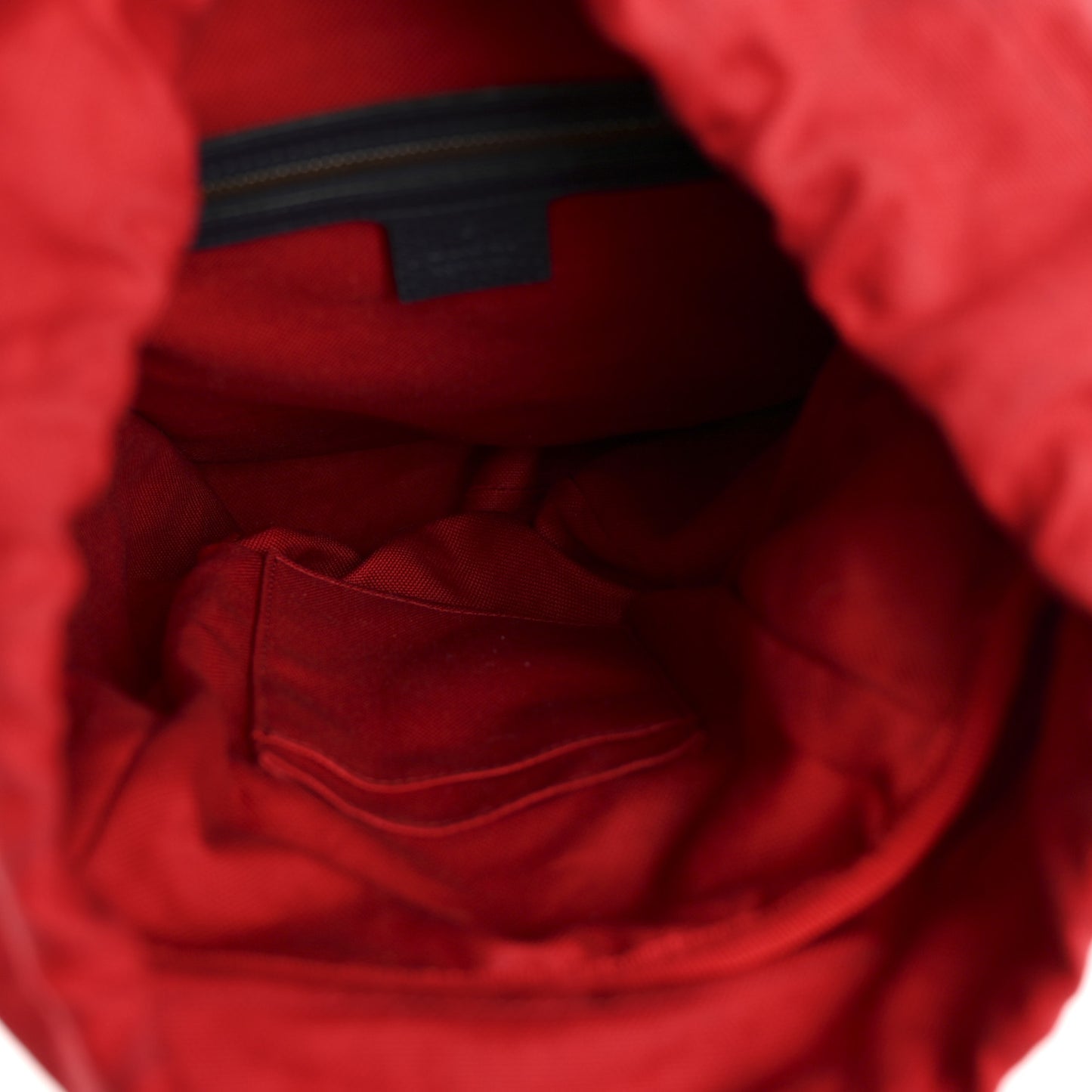 Covered Wool GG Monogram Small Double Buckle Backpack Navy Red
