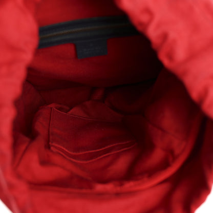 Gucci Covered Wool GG Monogram Small Double Buckle Backpack Navy Red 5 of 15