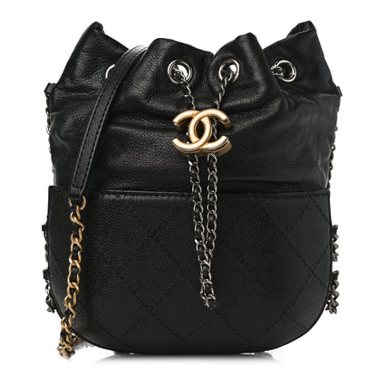 Chanel Calfskin Quilted Small Gabrielle Bucket Black 1 of 10